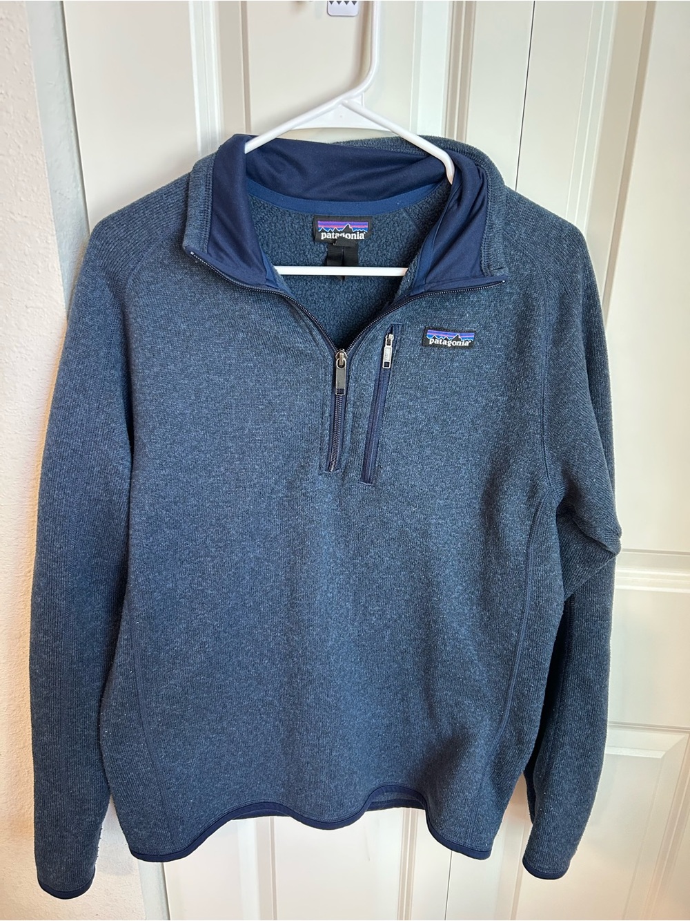 Patagonia Men’s Dark Blue Zip-Neck Fleece Pullover